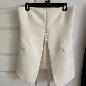 Because of Alice White Corset Top